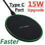 Wireless Charger Pad 15W for iPhone 14 13 12 11 Pro Max X Samsung Xiaomi Phone Qi Chargers Induction Fast Charging Dock Station