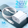 Original Charger 20W For iPhone 14 13 12 11 Por XS Max USB C Type C Quick Charge For iPhone X XR SE iPad Air Fast Charging Cable