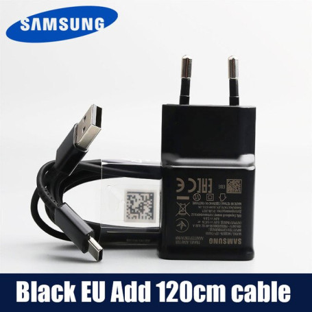 Samsung Usb Charger Adapter 15w Fast Charging Cargador Eu Us For Galaxy S10+ S10e A51 5g A32 A50 A60 Tab S6 Usbc Cable