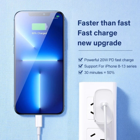 Original Charger 20W For iPhone 14 13 12 11 Por XS Max USB C Type C Quick Charge For iPhone X XR SE iPad Air Fast Charging Cable