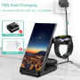 Wireless Chargers 3 in 1 For Galaxy Watch 5/5 Pro 15W Qi Fast Charging Station For Samsung Galaxy Watch 4/S22/S21 Charger Stand