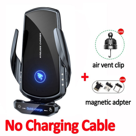 Car Wireless Charger 100W  Magnetic Car Chargers For iPhone Samsung Xiaomi Infrared Induction Car Phone Holder Fast Charging