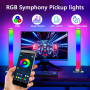 RGB Symphony Lights LED Sound Control Light Music Rhythm Ambient Pickup Lamp App Control Strip Light For Computer Desktop Decor