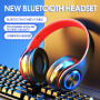 B39 Headphone with wireless Bluetooth colorful light - pluggable card game music movement