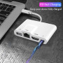 Ethernet Lightning to HDMI Digital AV Adapter for iPhone 14 13/iPad to TV1080P Network LAN Wired Adapter Charging Converter