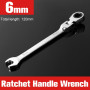 1PC Combination Ratchet Wrench, with Flexible Head, Dual-purpose Ratchet Tool, Ratchet Combination Set. Car Hand Tools