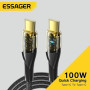 Essager 100W USB-C To USB C Cable PD Fast Charging Charger Wire Cord For Macbook iPad Samsung Huawei Xiaomi POCO 5A Type-C Cable