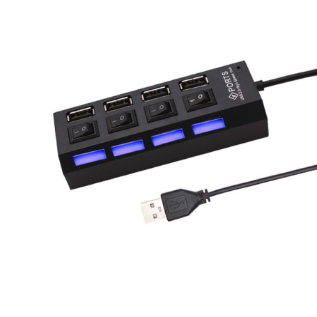 4-Port Usb 2.0 Hub One Drag Four Splitter Hub Plug And Play Mini Small Socket Hub /Usb 4-Port Splitter
