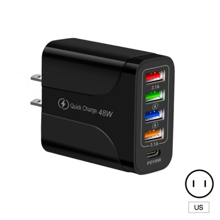 OLAF 48W USB Fast Charger 4-Port Charger Adapter for iPhone 12 13 Pro Max Xiaomi Phone Charger EU/US/UK Plug Fast Power Adapter