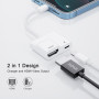 Lightning iPhone to HDMI Digital AV Adapter for iPhone 14 13/iPad to 1080P TV/Card Reader/USB/Ethernet Support Projector/Monitor