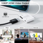 Lightning iPhone to HDMI Digital AV Adapter for iPhone 14 13/iPad to 1080P TV/Card Reader/USB/Ethernet Support Projector/Monitor