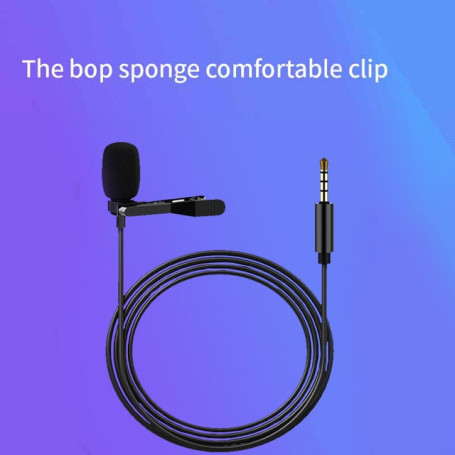Collar Clip Microphone Mini-Portable Small Microphone Live Broadcast Eat Broadcast Mobile Phone Computer Recording Noise Reducti