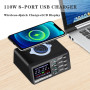 Wireless Charger Charging Station 110W Quick Charge USB Charger Adapter PD USB C Fast Phone Charger For iPhone 13 12 iPad Xiaomi