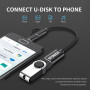 STONEGO 2 in 1 OTG Adapter Cable Nylon Braid USB 3.0 to Micro USB Type C Data Sync Adapter for Huawei for MacBook U Disk OTG