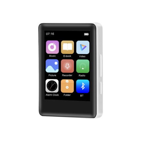 2.4 Inch MP3 Music Player Bluetooth 5.0 Stereo Speaker Mini MP4 Video Playback Support TF Card FM Radio Recording For Walkman