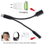 2 IN1 Type C To 3.5mm Jack Earphone Charging Cable Converter For Macbook Tablet Xiaomi Laptop Universal Type C To 3.5mm Adapter