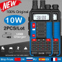 Baofeng Professional Walkie Talkie UV 10R Plus 128 Channels VHF UHF Dual Band Two Way CB Ham Radio For Hunt Forest City New