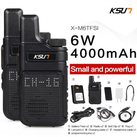 PMR 446 Walkie Talkie Portable Mini Communication Radio Profesional Talkie Walkies Two Way Radio Transceiver KSUN M6 Quality