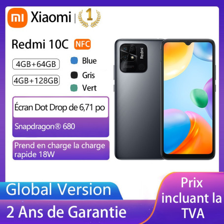 World Premiere Xiaomi Redmi 10C NFC Smartphone Snapdragon 680 64GB / 128GB 6.71"HD Screen Phone 50MP Camera Global Version EU Ch