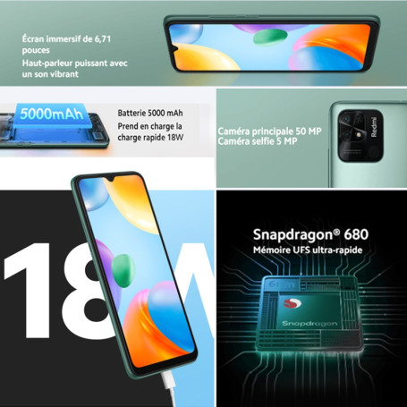 World Premiere Xiaomi Redmi 10C NFC Smartphone Snapdragon 680 64GB / 128GB 6.71"HD Screen Phone 50MP Camera Global Version EU Ch