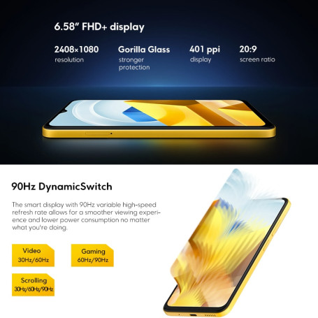 Global Version POCO M5 4GB 64GB / 6GB 128GB NFC Smartphone MTK G99 Octa Core 90Hz 6.58" FHD+ Display 5000mAh 50MP Triple Camera