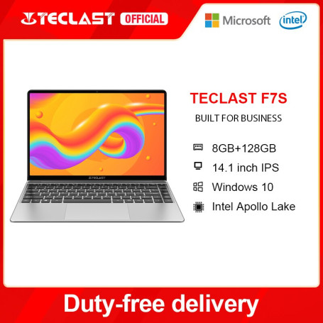 F7S 14.1 Inch Laptop 8GB RAM 128GB ROM Windows 10 Notebook 1920x1080 IPS Intel Apollo Lake Dual Wifi Computer