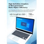 14 Inch Ultra Thin Laptop 6G RAM 512G ROM WINDOWS 10 Portable Netbook Narrow Bezel Wifi Bluetooth Camera