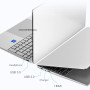 Fingerprint Unlock Intel Laptop 15.6 Inch Windows 10 11 Pro IPS Portable Laptop 12G RAM 128GB/256GB/512GB/1TB SSD HDMI Notebook