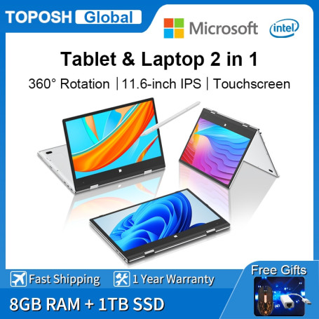 Tablet Laptop 2 in 1 Notebook Computer