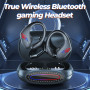 GM5 Bluetooth 5.3 Earphone Game Wireless Headphones LED Display EarHooks Stereo Music Dual Mode Headset with Mic IPX7 Waterproof