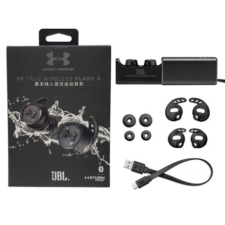 JBL UA FLASH X Ture Wireless Earphones Bluetooth 5.0 Sport Waterproof Headphones TWS Headset Handsfree Call with Mic Charge Case