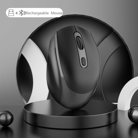 Rechargeable Wireless Bluetooth Mouse  Mute USB Ergonomic Gamer Mouse For Computer Laptop Macbook