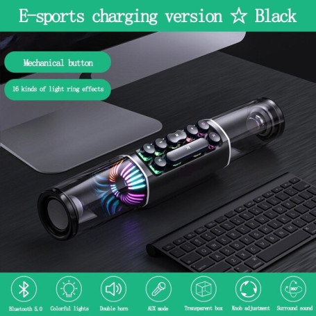 Computer Speaker Bar Stereo Sound Subwoofer Bluetooth Speaker For Macbook Laptop Notebook PC Music Player Wireless Loudspeaker