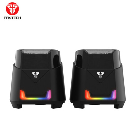 FANTECH GS205 Computer Speakers Subwoofer For PC Desktop Laptop RGB Colorful Lighting Home Theater System USB Wired SoundBox