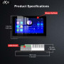 Smart Home Theater Bluetooth WIFI Wall Amplifier 7inch Touch Screen Background Music Audio Stereo Panel Mount Amp Android System