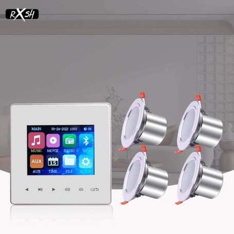 Smart Home Cinema Mini Bluetooth-compatible Wall Amplifier Audio Stereo Bathroom Waterproof Ceiling Speaker Background Music