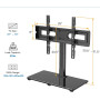 Universal Stand Height Adjustable Stand with Tempered Glass Base