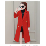 Women's Double Breasted Mid-length Wool Coat/Jacket