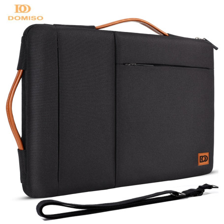 Multi-use Strap Laptop Sleeve Bag With Handle For 10" 13" 14" 15.6" 17" Inch Notebook Shockproof Computer Bag,Black
