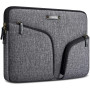 10 11 13 14 15.6 Inch Waterproof Laptop Sleeve Canvas with Back Handle Case Bag Slim for Laptops Red Grey Dark grey
