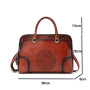 Women's Leather Briefcase Retro Laptop Briefcase For 14 Inch Macbook Hp Dell High Quality Embossed Female Shoulder Bag