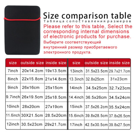 Laptop Bag Tablet Sleeve 7/8/9/10/11/12/13.3/14/15 inch Neoprene Pouch Protective For Air Pro Notebook Computer Ipad Apple Case