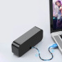 H7JF USB Powered Computer Stereo Speaker Portable Mini Sound Bar for Windows PCs Desktop Computer Laptop Richer Bass