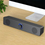 Computer Speaker Stereo Laptop Home Theater For Desktop Plug And Play TV Black Audio Systems Gaming USB Powered Wired Subwoofer