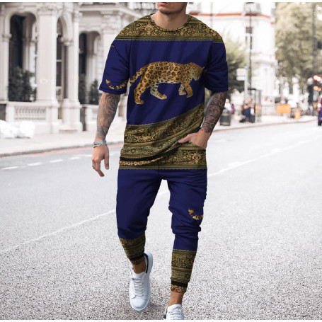 Men's Set Short Sleeve T-Shirt Oversized Clothing Streetwear Jogger