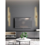 Light luxury minimalist bedroom bedside copper wall lamp creative long aisle living room TV background wall lamp