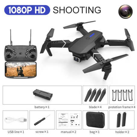 KBDFA E88 Pro New WiFi FPV Drone With Wide Angle HD 4K 1080P Camera Altitude Hold RC Foldable Quadcopter Drones Kid Gift T