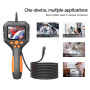 Industrial Endoscope Camera 2.8'' IPS Screen HD1080P Inspection Borescope IP68 Waterproof 8mm/5.5mm LED Lens For Car Pipe Rioo