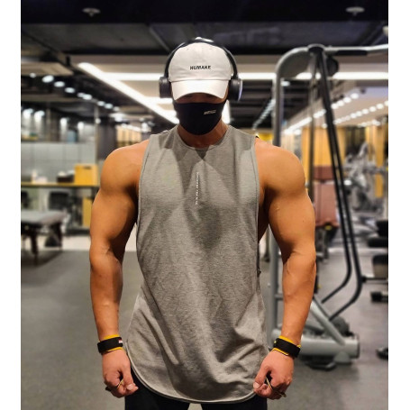 Men's Running Vest Gym Sleeveless Shirt Workout Training