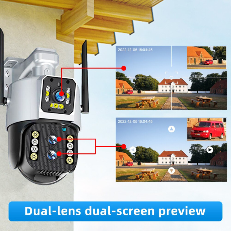 ctronics 4K 8MP 16x Optical Zoom, Outdoor WiFi Camera, 5GHz/2.4GHz, Car Cruise/Tracking/Zoom, Surveillance Camera, Persons/Vehicles/Pets Detection, Night Vision 60 Meters